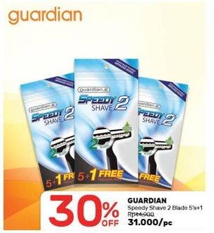 Promo Harga GUARDIAN Speedy Shave 2 Blades 6 pcs - Guardian