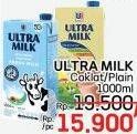 Promo Harga Ultra Milk Susu UHT Coklat, Full Cream 1000 ml - LotteMart