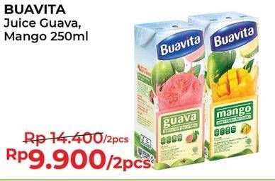 Promo Harga BUAVITA Fresh Juice Guava, Mango per 2 tpk 250 ml - Alfamart
