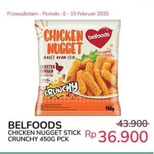 Promo Harga Belfoods Nugget Chicken Nugget Crunchy 500 gr - Indomaret