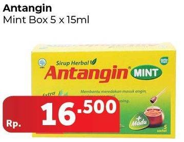 Promo Harga ANTANGIN Obat Masuk Angin Mint per 5 sachet 15 ml - Carrefour