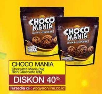 Promo Harga Choco Mania Choco Chip Cookies Rich Choco 69 gr - Yogya