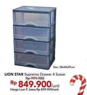 Promo Harga LION STAR Suprema Rak Susun 4  - Carrefour