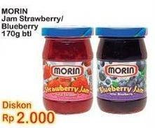 Promo Harga MORIN Jam Strawberry, Blueberry 170 gr - Indomaret