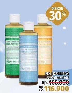 Promo Harga DR BRONNERS Pure Castile Soap All Variants 237 ml - LotteMart