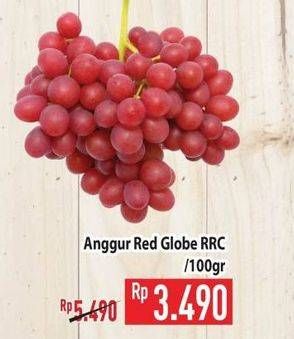 Promo Harga Anggur Red Globe RRC per 100 gr - Hypermart