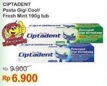 Promo Harga CIPTADENT Pasta Gigi Maxi 12 Plus Cool Mint, Fresh Mint 190 gr - Indomaret