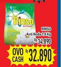 Promo Harga RINSO Anti Noda Deterjen Bubuk 1800 gr - Hypermart