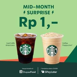 Promo Harga Mid-Month Surprise Rp1,-  - Starbucks