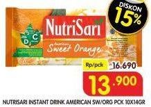 Promo Harga NUTRISARI Powder Drink American Sweet Orange per 10 sachet 14 gr - Superindo