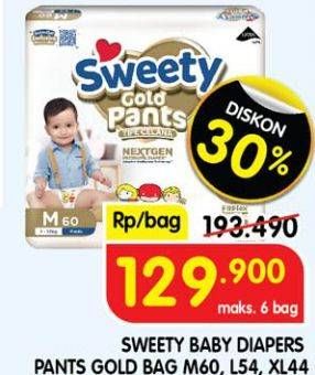 Promo Harga Sweety Gold Pants XL44, M60, L54 44 pcs - Superindo