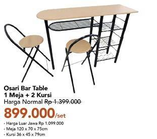 Promo Harga Osari Bar Table  - Carrefour