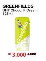Promo Harga GREENFIELDS UHT Choco Malt, Full Cream 125 ml - Alfamart