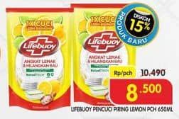 Promo Harga Lifebuoy Pencuci Piring Lemon 650 ml - Superindo