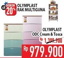 Promo Harga OLYMPLAST Rak Susun 4 Cream, Tosca  - Hypermart