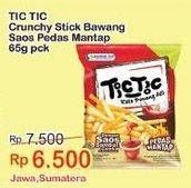 Promo Harga Tic Tic Snack Crunchy Stick Bawang Saos Pedas Mantap 65 gr - Indomaret