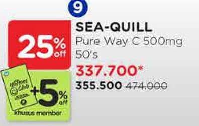 Promo Harga Sea Quill Pure Way C 500 50 pcs - Watsons