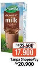 Promo Harga GREENFIELDS UHT Choco Malt 1000 ml - Alfamart