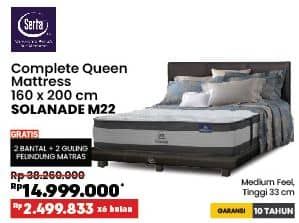 Promo Harga Serta Solanade Kasur Queen 160x200cm  - COURTS