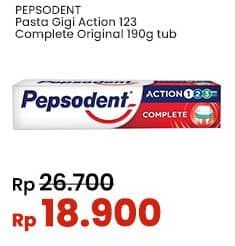 Promo Harga Pepsodent Pasta Gigi Action 123 Complete 190 gr - Indomaret