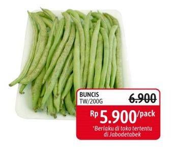 Promo Harga Buncis TW per 200 gr - Alfamidi