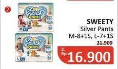 Promo Harga Sweety Silver Pants L7+1, M8+1 8 pcs - Alfamidi