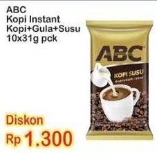 Promo Harga ABC Kopi per 10 sachet 31 gr - Indomaret