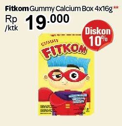 Promo Harga FITKOM Gummy Calsium 4 pcs - Carrefour