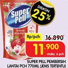 Promo Harga Super Pell Pembersih Lantai 770 ml - Superindo