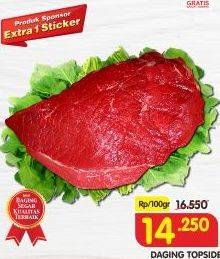 Promo Harga Daging Topside Sapi Steak per 100 gr - Superindo