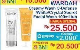 Promo Harga Wardah C Defense/Crystal Secret Facial Wash  - Indomaret