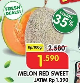 Promo Harga Melon Red Sweet per 100 gr - Superindo