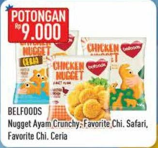 Promo Harga BELFOODS Chicken Nugget/Belfoods Favorite Chicken Nugget Safari/Ceria  - Hypermart