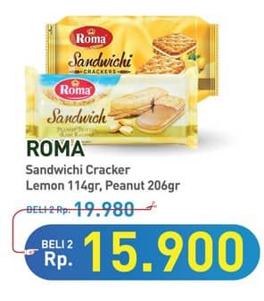 Promo Harga Roma Sandwich Lemon, Peanut Butter 114 gr - Hypermart