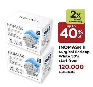 Promo Harga INOMASK Masker Surgical Earloop 50 pcs - Watsons