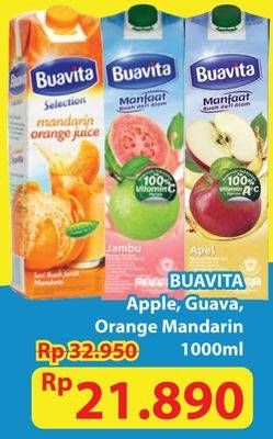 Promo Harga Buavita Fresh Juice Apple, Guava, Orange 1000 ml - Hypermart