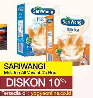 Promo Harga Sariwangi Milk Tea All Variants 4 pcs - Yogya