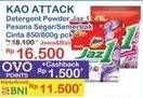 Promo Harga Attack Jaz1 Detergent Powder Pesona Segar, Semerbak Cinta 800 gr - Indomaret