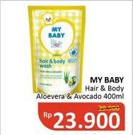 Promo Harga MY BABY Hair & Body Wash Alovera Avocado 400 ml - Alfamidi