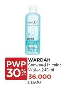 Promo Harga WARDAH Natural Daily Seaweed Micellar Water 240 ml - Watsons