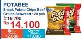 Promo Harga Potabee Snack Potato Chips BBQ Beef, Grilled Seaweed 120 gr - Indomaret