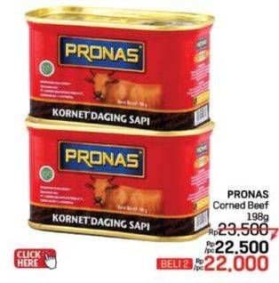 Promo Harga Pronas Corned Beef 198 gr - LotteMart
