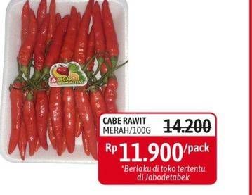 Promo Harga Cabe Rawit Merah per 100 gr - Alfamidi