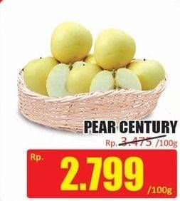 Promo Harga Pear Century per 100 gr - Hari Hari