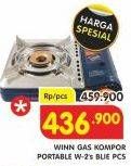 Promo Harga WINN GAS Portable Gas Cooker 2S, Blue  - Superindo