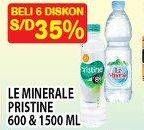 Promo Harga LE MINERALE/PRISTINE 8+ Air Mineral 600ml & 1500ml  - Hypermart