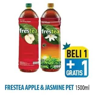 Promo Harga Frestea Minuman Teh Apple, Jasmine 1500 ml - Hypermart