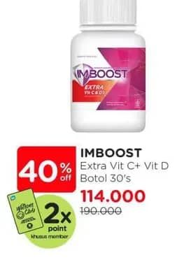 Promo Harga Imboost Multivitamin Tablet Extra Vit C D3 30 pcs - Watsons