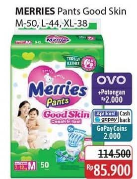 Promo Harga Merries Pants Good Skin M50, XL38, L44 38 pcs - Alfamidi