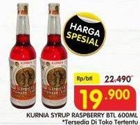 Promo Harga KURNIA Sirup Raspberry 630 ml - Superindo